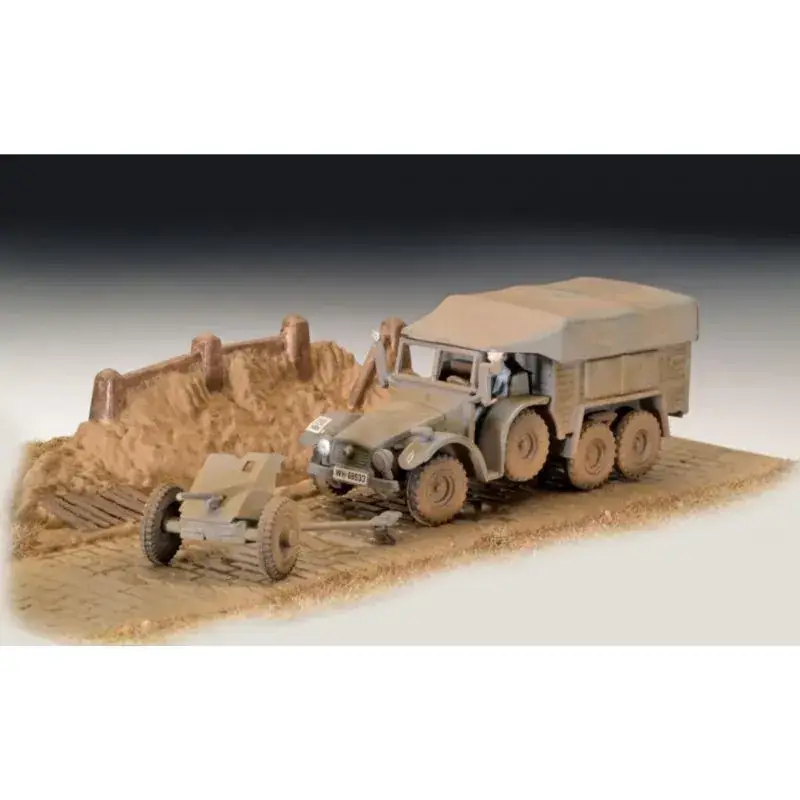 Lage Kosten Krupp protze kfz 69 met 3,7cm pak Schaalmodel