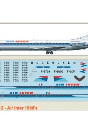 Op = Op Caravelle 12 Air Inter 80's Schaalmodel