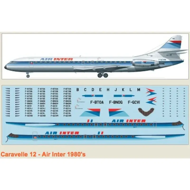 Op = Op Caravelle 12 Air Inter 80's Schaalmodel