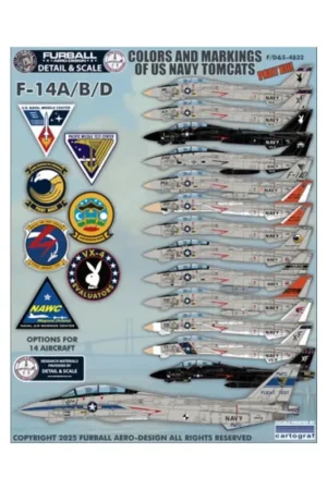 Decal “Colors & Markings of US Navy Tomcats Part 13” (F/D&S-4832) Direct Beschikbaar