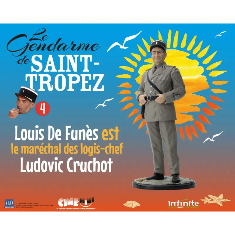 Op = Op The Gendarme of Saint-Tropez 4 - Louis De Funes is the Chief Warrant Officer Ludovic Cruchot Figure