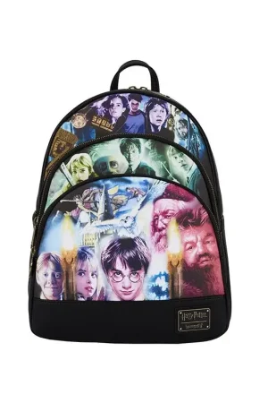 Merkproduct Harry Potter Loungefly Mini-rugzak Trilogy Triple Pocket Tas