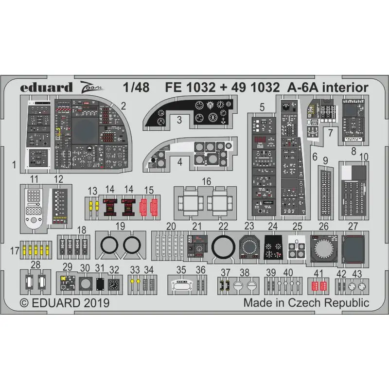 Koopje Grumman A-6A Intruder interieur 1/48 (ontworpen om te worden gebruikt met Hobby Boss kits)