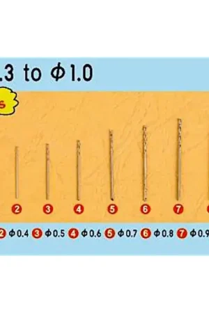 Draai boren Auger Bit Set 1 ( 0,3 tot 1,0 mm 8 st ea) Exclusieve Aanbieding