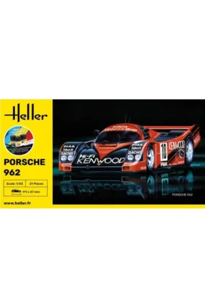Korting Heller 56109 starter model kit porsche 962 1/43 Schaalmodel