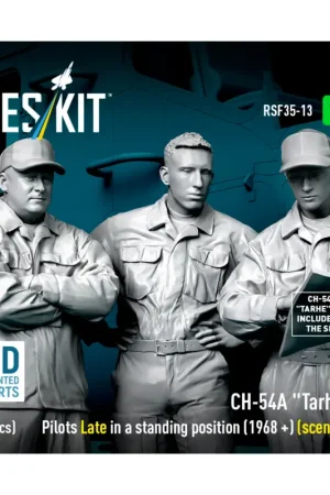Sikorsky CH-54A Tarhe pilots Late in a standing position (1968 +) (scene 1) (3 pcs) (designed to be used with ICM kits) (3D-Prin Op = Op