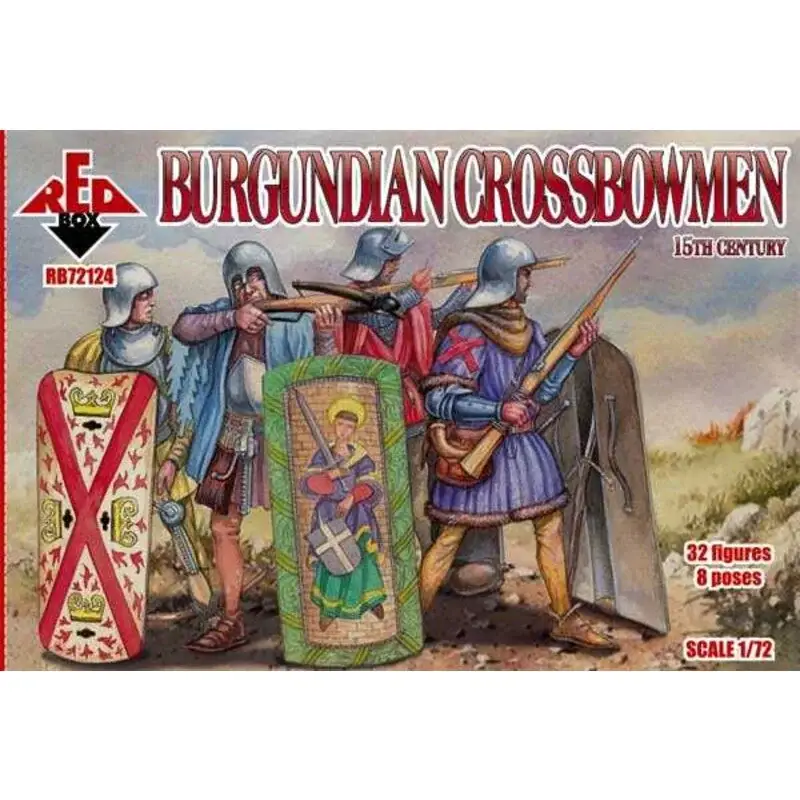 Bourgondische kruisboogschutters.15 eeuw Figuren Weekendaanbieding
