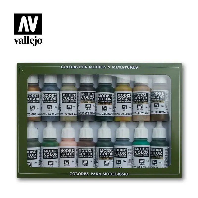 Fabrieksprijs Duitse camouflage (16) kleurenset 70114 Acrylverf