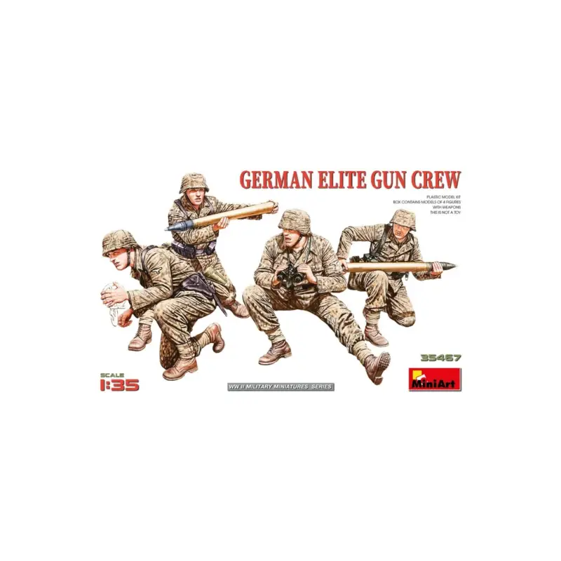 Gecertificeerd Miniart 35467 german elite gun crew model 1/35 Figuren