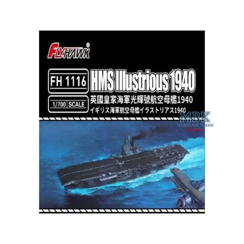 HMS illustere 1940 Schaalmodel Nieuw