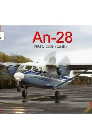 Antonov An-28 NAVO-code 'Cash' Aeroflot 'blauw' Schaalmodel Rechtstreeks Van De Fabrikant