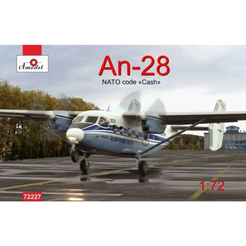 Antonov An-28 NAVO-code 'Cash' Aeroflot 'blauw' Schaalmodel Rechtstreeks Van De Fabrikant