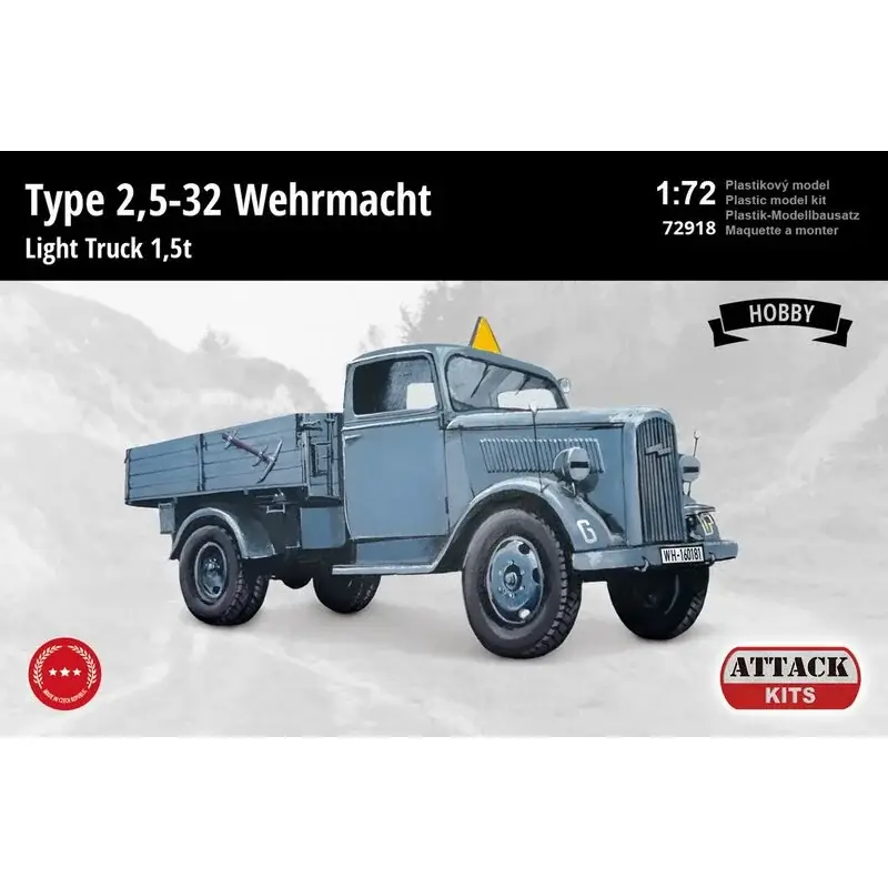 Opel Blitz (type 2,5-32) Wehrmacht 1,5t lichte vrachtwagen hobbylijn, alleen plastic onderdelen. Deze "lichte blitz", deze Duits Meest Verkocht