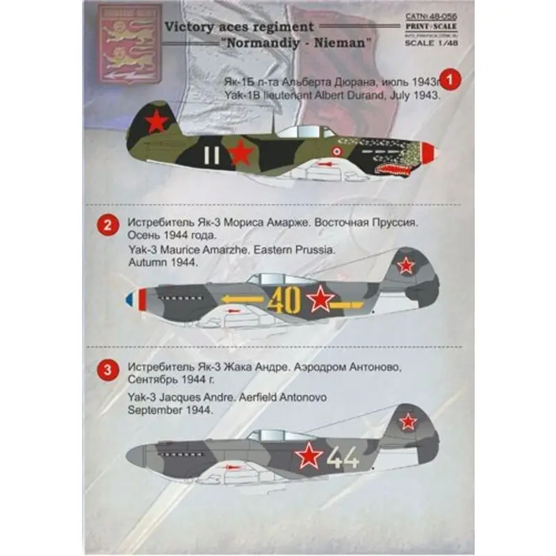 Sticker Victory aces regiment Normandie- Nieman Decal Direct Beschikbaar