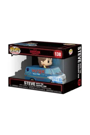 Beperkt Aanbod STRANGER THINGS S5 - POP Rides Deluxe 138 - Steve with Squawk Van Pop figur