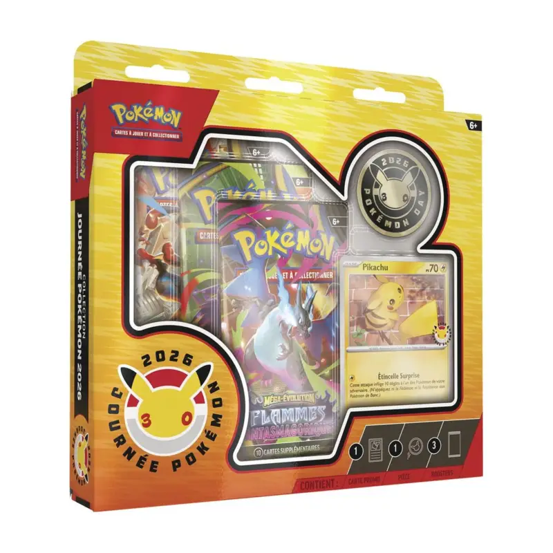Shop Nu POKEMON - Pokemon Day 2026 Box (3 boosters + Promo Card) - FR