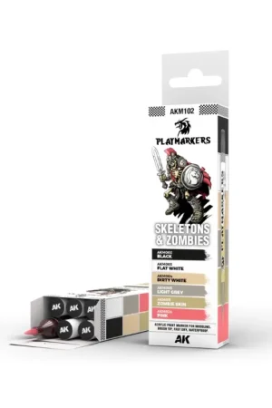 Veilige Betaling AK INTERACTIVE: Playmarkers SET - SKELETONS & ZOMBIES (6 ref.) Acrylverf