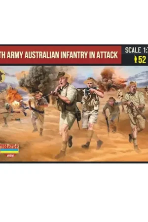 Bestel Nu 8ste Australische infanterie in aanval Figuren