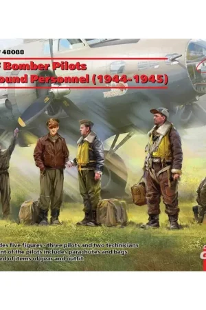 USAAF Bomber Pilots and Ground Personnels (1944-1945) (100% nieuwe mallen) Schaalmodel Betrouwbaar