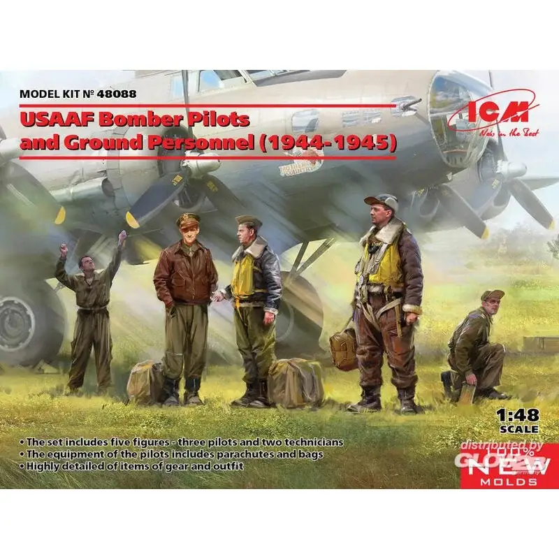 USAAF Bomber Pilots and Ground Personnels (1944-1945) (100% nieuwe mallen) Schaalmodel Betrouwbaar