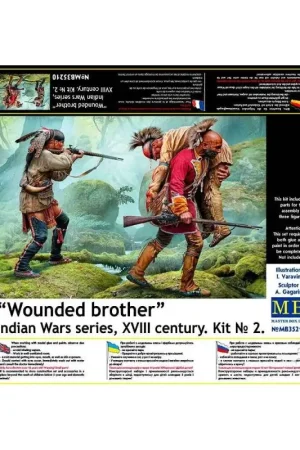 Bestel Nu Wounded brother. Indian Wars series, XVIII century. Kit No. 2 Schaalmodel