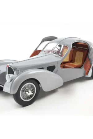 Op = Op Bugatti atlantic type 57 sc mat silver 1937 1/18 Miniatuur