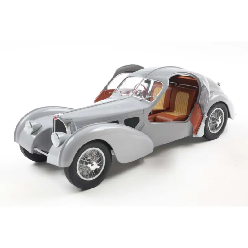 Op = Op Bugatti atlantic type 57 sc mat silver 1937 1/18 Miniatuur