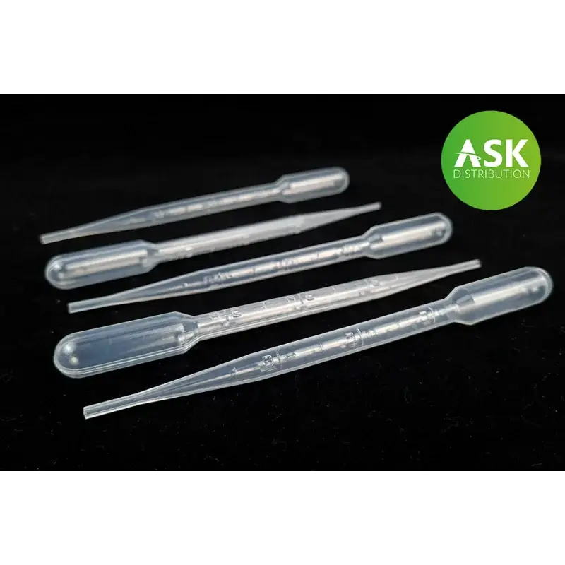 Beste Prijs Pipetten voor het mengen van kleuren Medium Size 5x3mlSet van 5 pipetten met ml schaalverdeling voor het nauwkeurig doseren van