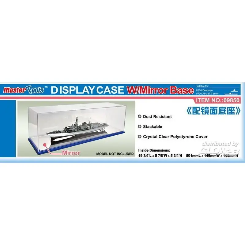 Betaalbaar Vitrine met spiegelvoet 501x149x146mm BxL Accessoire