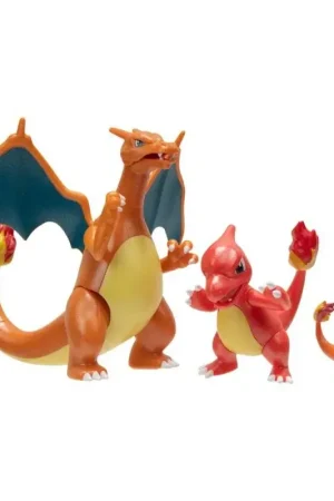 Pokemon pack 3 Select Evolution-beeldjes Charmander, Charmeleon, Charizard Action figure Seizoensaanbieding