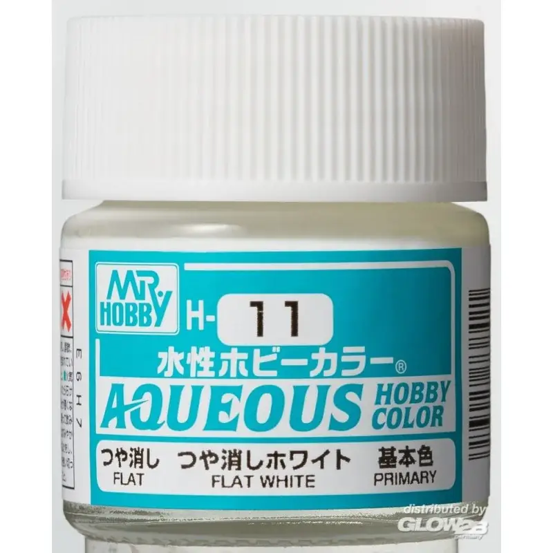 Mr Hobby -Gunze Aqueous Hobby Colors (10 ml) Flat White Acrylverf Flitsaanbieding