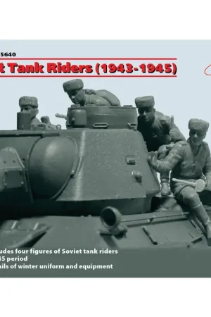 Russisch / Sovjet Tank Riders (1943-1945) (4 cijfers) (100% nieuwe schimmels) Schaalmodel Gereduceerde Prijs