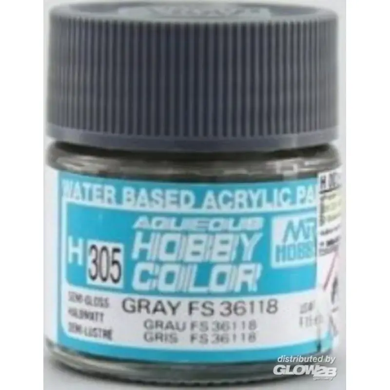 Mr Hobby -Gunze Aqueous Hobby Colors (10 ml) Gray FS 36118 Gecertificeerd