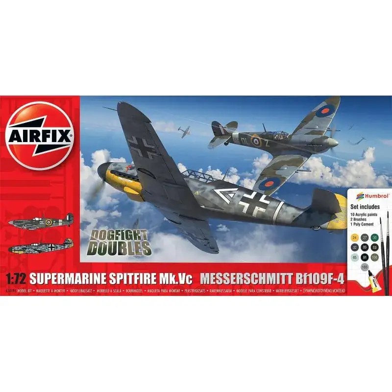 Supermarine Spitfire Mk.Vc vs Bf109F-4 Dogfight Double Schaalmodel Laatste Kans