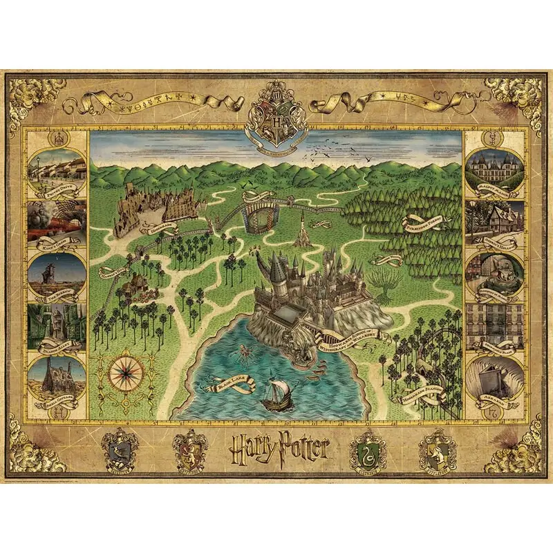 Exclusieve Aanbieding Harry Potter puzzel Zweinsteinkaart (1500 stukjes)