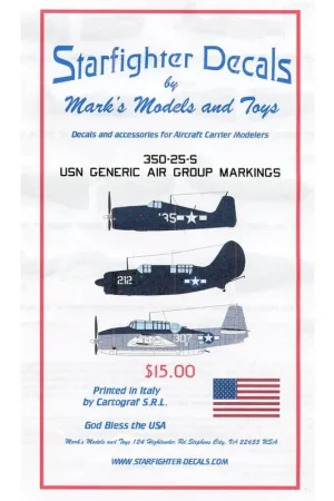 Dagaanbieding Sticker Generieke USN Air Group-markeringen 1944-45 Nu gezeefdrukt!Gedrukt door Cartograf.Deze set bevat zes vellen voor ma