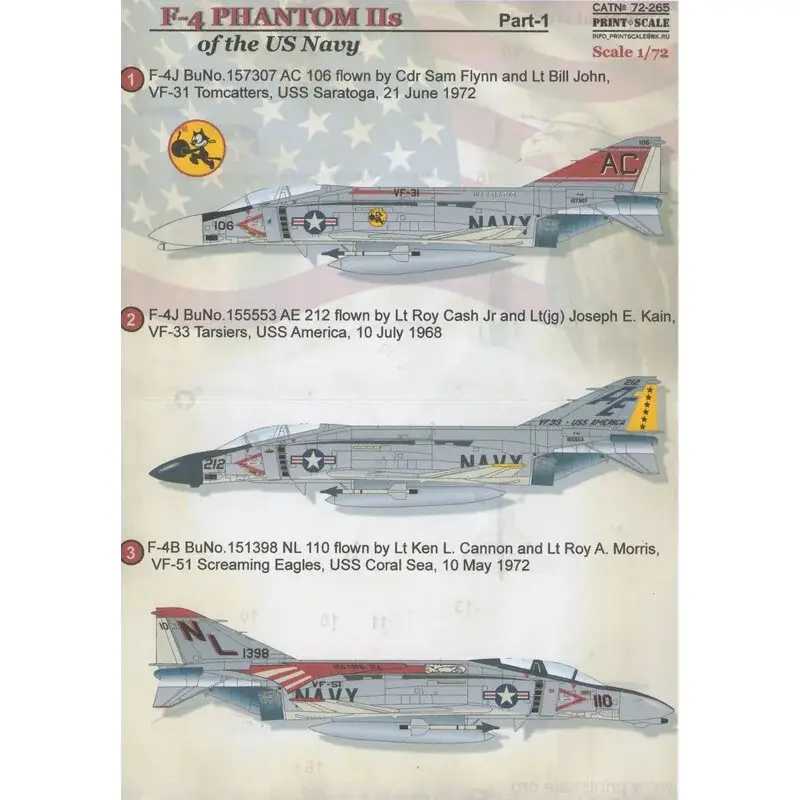 Alleen Vandaag Sticker Phantom F-4 NAVY Part 1 Decal