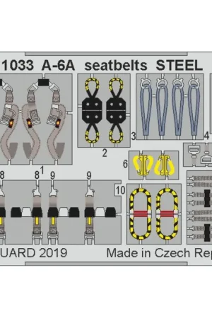 Beperkte Voorraad Grumman A-6A inbraakveiligheidsgordels STAAL 1/48 (ontworpen om te worden gebruikt met Hobby Boss-sets)