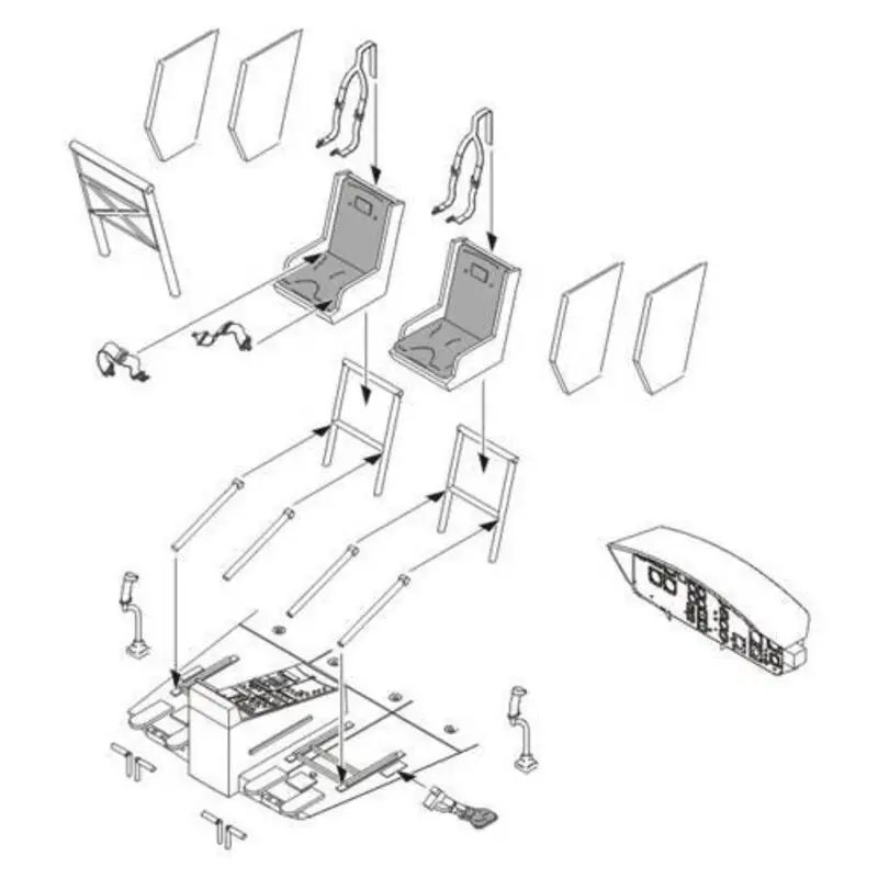 Hete Deal Bell UH-1D interior set (toebehoren voor modelbouwsets van Dragon) Accessoire