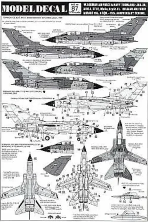 Sticker West German Air Force and Navy Panavia Tornado ADS 43+47 MFG.1 Bundesmarine 1985 43+04 TTTE RAF Cottesmore 1981 98+03 Er Lage Prijs