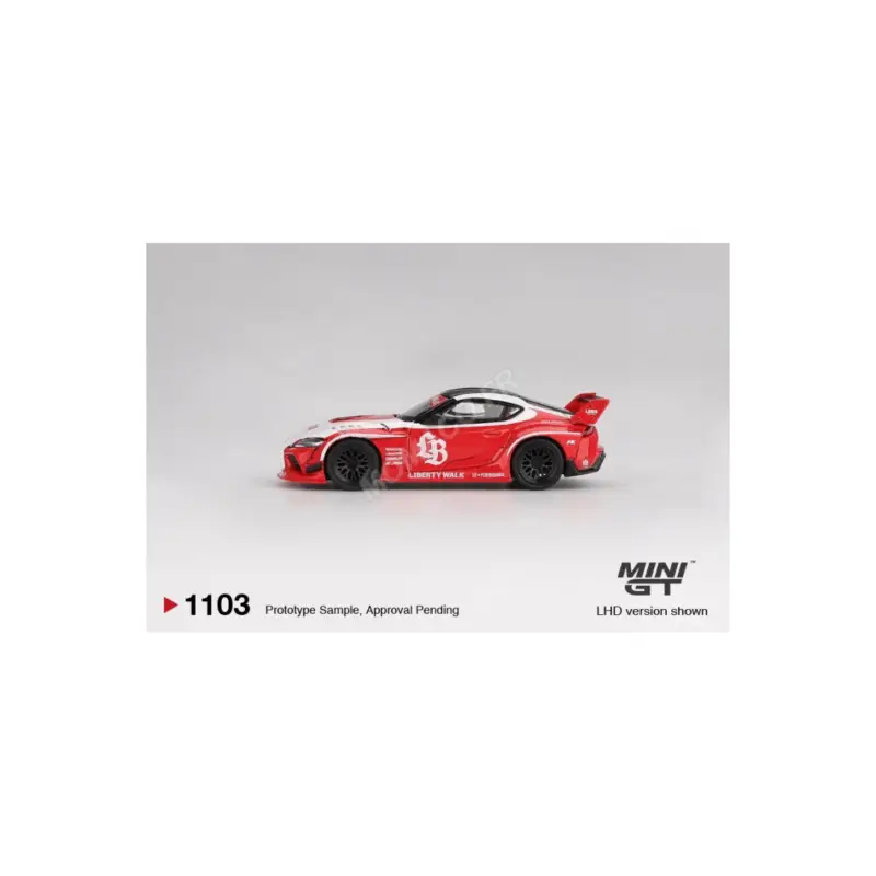 Toyota gr supra lb-works 2025 red/white (blister edition) (lhd) Miniatuur Nieuw
