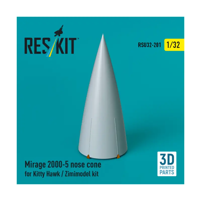Mirage 2000-5 nose cone (designed to be used with Kitty Hawk and Zimi Model kits) 3D-Printed Aanbieding