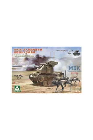 ZRY-222 Unman. Combat Grd. Vehicle &"Robot Wolves" Schaalmodel Speciale Aanbieding
