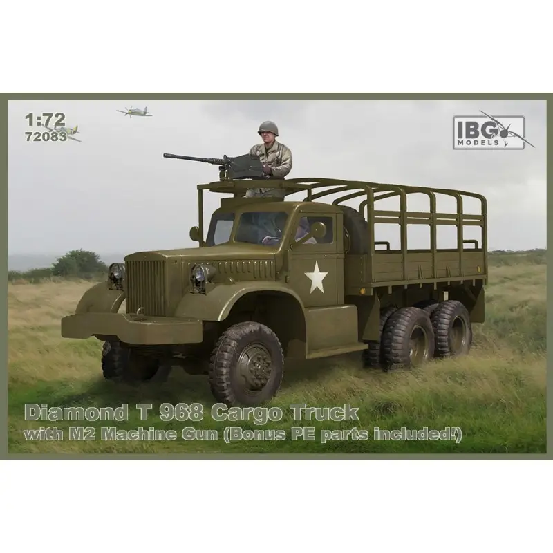 Diamond T 968 Cargo Truck met M2 Machine Gun (Bonus PE onderdelen inbegrepen!) Schaalmodel Must-Have