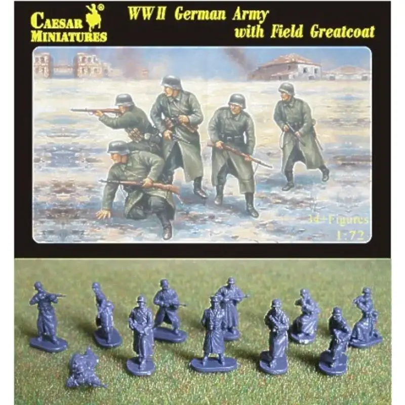 Gratis Retour German Army with Field Greatcoat WWII Figuren