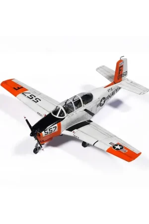 Nieuw USN T-34B Mentor “VT-5 Training Air wing” plastic model aircraft 1:48 Schaalmodel