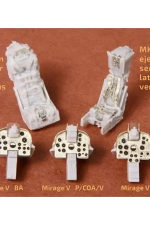 Lage Prijs Dassault Mirage 5 cockpit set (ontworpen voor gebruik met Kinetic Modelbouw) omvat M4 schietstoel voor eerdere versies en Mk.10