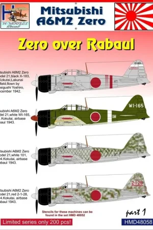 Voordeelprijs Sticker Mitsubishi A6M2 'Zero' over Rabaul, Pt.1 Decal