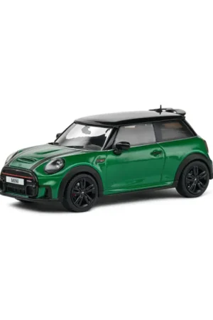 Flitsaanbieding Mini cooper john works british racing green 2023 1/43 Miniatuur