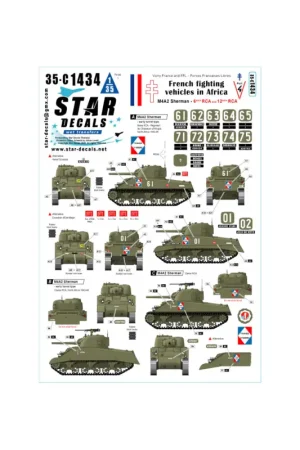 French M4A2 Sherman. French fighting vehicles in Africa 4. 6th RCA, 12th RCA in 1943-44. Nu Kopen